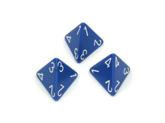 Chessex D4 Dice Opaque Polyhedral Blue/white d4