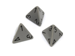 Chessex D4 Dice Opaque Polyhedral Dark Grey/black d4