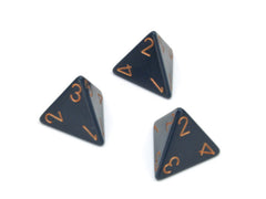 Chessex D4 Dice Opaque Polyhedral Dusty Blue/copper d4