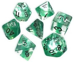Halfsies Dice - Neutron Mint 7 Polyhedral Dice Set