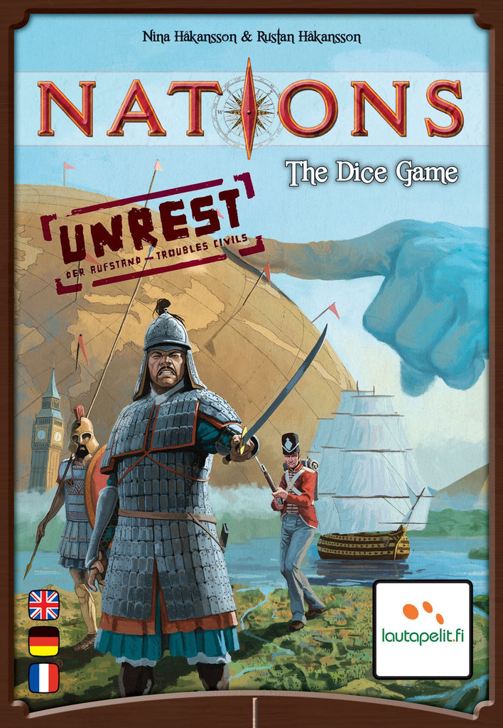 Nations the Dice Game Unrest Expansion Board Game