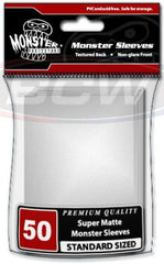 BCW Monster Deck Protectors Standard Matte White (50 Sleeves)