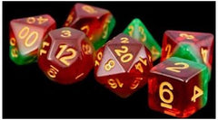 MDG Polyhedral Resin Dice Set - Watermelon