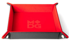 MDG Velvet Folding Dice Tray - Red (10??10??