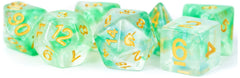 MDG Unicorn Resin Polyhedral Dice Set - Icy Everglades