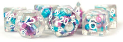 MDG Resin Pearl Polyhedral Dice Set 16mm - Gradient Purple/Teal/White