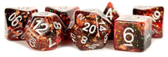 MDG Resin Eternal Polyhedral Dice Set 16mm - Fire