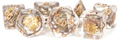 MDG Resin 16mm Polyhedral Dice Set - Gear