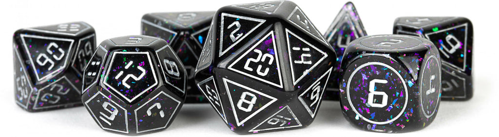 MDG Resin 16mm Polyhedral Dice Set - Framed Void