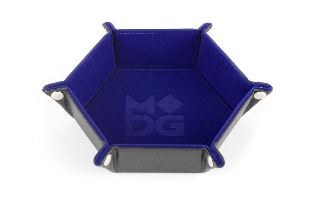 MDG Hexagon Fold Up Dice Tray - Blue