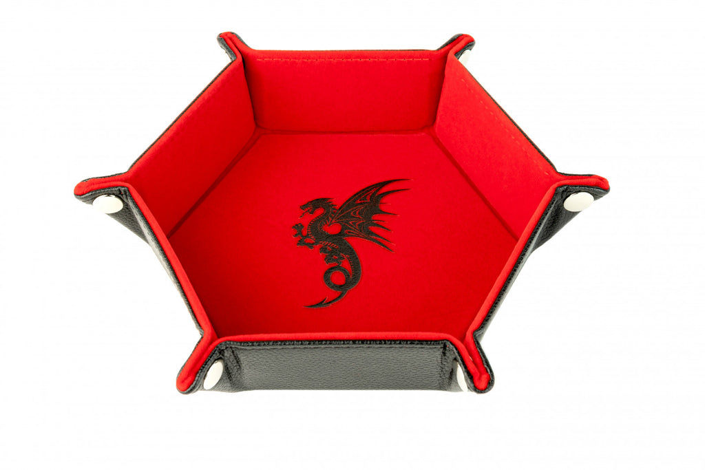 MDG Hexagon Fold Up Dice Tray - Red Dragon