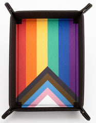 PREORDER MDG Pride Fold Up Velvet Dice Tray: Rainbow Flag