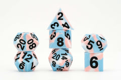 PREORDER MDG 16mm Pride Sharp Edge Silicone Rubber Poly Dice Set: Transgender