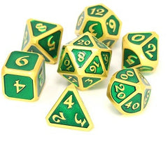 Die Hard Dice Metal Set Polyhedral - Mythica Satin Gold Emerald
