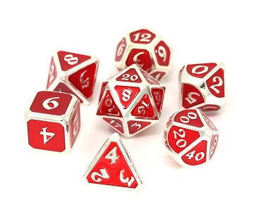 Die Hard Dice Metal Set Polyhedral - Mythica Platinum Ruby – Gamerholic