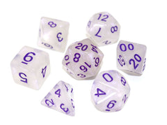 Die Hard Dice Polymer RPG Polyhedral Set - Purple Moonstone