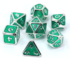 Die Hard Dice Metal Set Polyhedral - Mythica Platinum Emerald
