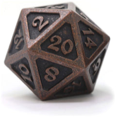 D20 Dire Die Hard Dice - Mythica Dark Copper (Single)