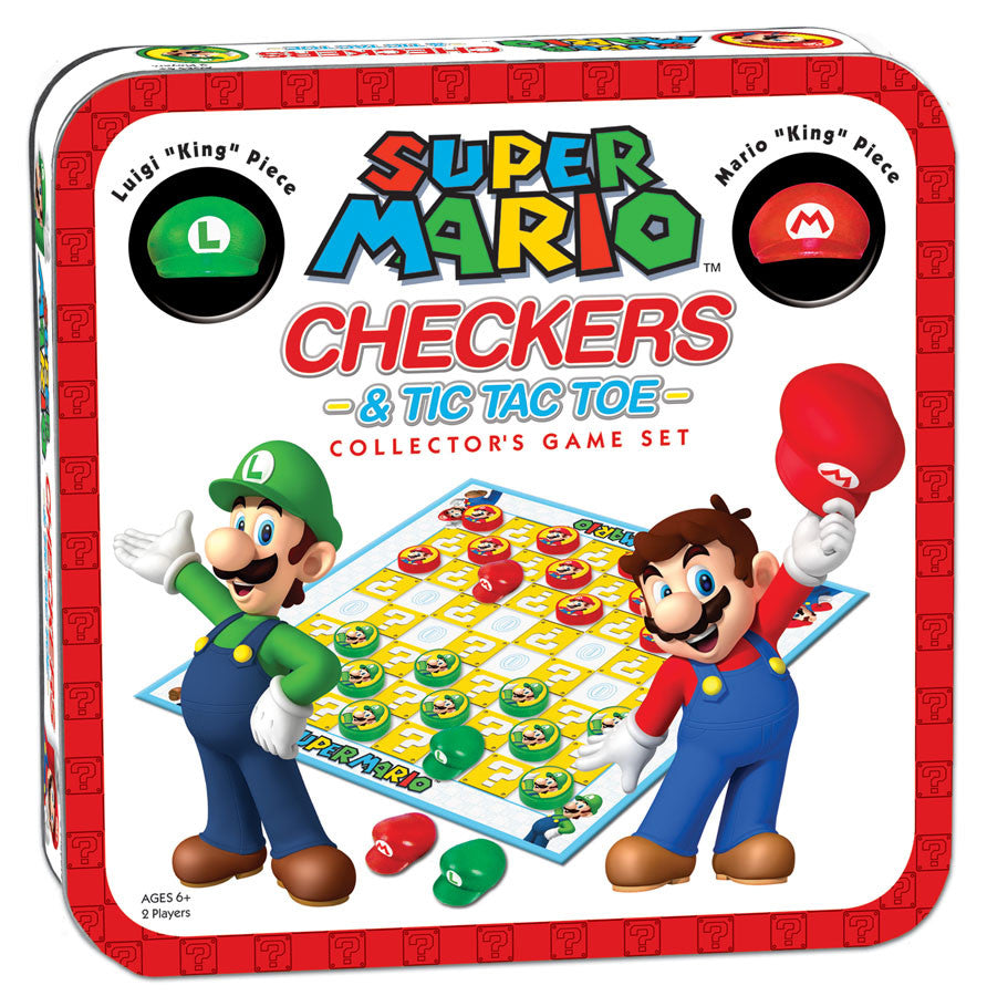 Super Mario Checkers Tic Tac Toe Collectors Game Set