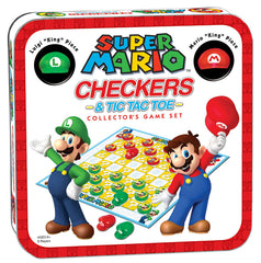 Super Mario Checkers Tic Tac Toe Collectors Game Set Board Game