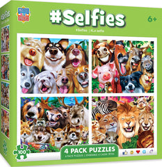 Masterpieces Puzzle 4 Pack Selfies Puzzle 100 pieces