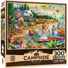 Masterpieces Puzzle Campside Day at the Lake EZ Grip Puzzle 300 pieces