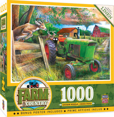 Masterpieces Puzzle Farm and Country Deer Crossing Puzzle 1000 pieces