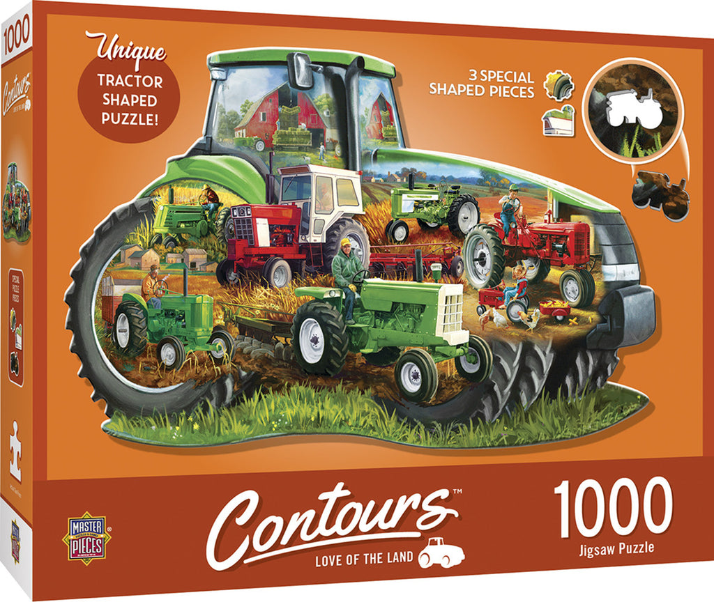 Masterpieces Puzzle Contours Shaped Tractor Shape Puzzle 1000 pieces