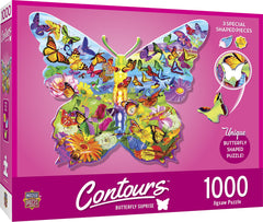 Masterpieces Puzzle Contours Shaped Butterfly Shape Puzzle 1000 pieces
