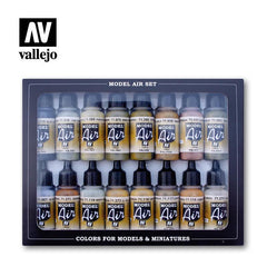 Vallejo AV71208 Model Air German WWII Europe & Africa 16 Colour Acrylic Airbrush Paint Set