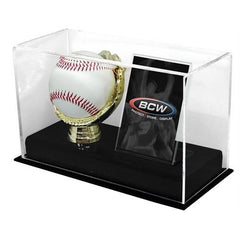 BCW Baseball Acrylic Gold Glove Ball and Card Display