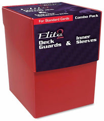 BCW Deck Case Box Deck Protectors and Inner Sleeves Standard Elite2 Combo Pack Glossy Red