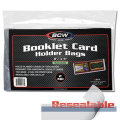 HC BCW Booklet Card Holder Resealable Bag