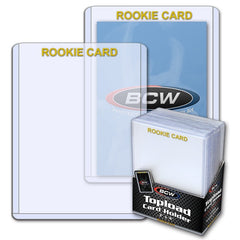 BCW Toploader Card Holder Rookie Imprinted Gold (3