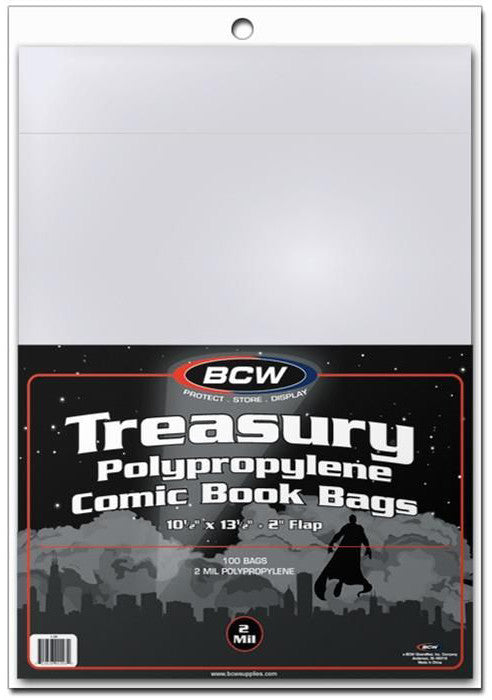BCW Comic Book Bags Treasury Comics (10 1/2 x 13" 1/2) (100 Bags Per Pack)"