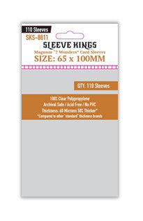 Sleeve Kings Board Game Sleeves Magnum 7 Wonders" Card Sleeves (65mm x 100mm) (55 Sleeves per Pack)"
