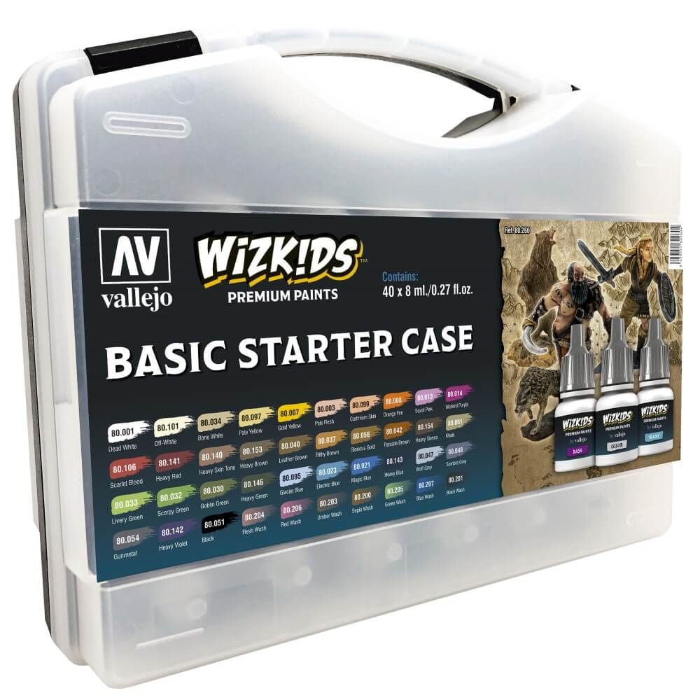 Vallejo AV80260 Wizkids Premium Paint Set by Vallejo: Basic Starter Case