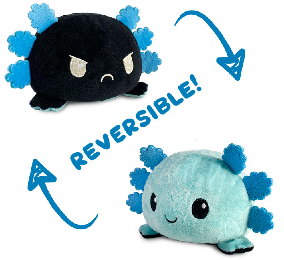 Reversible Plushie - Axolotl Blue/Black