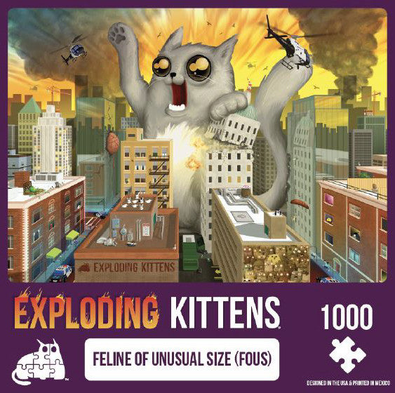 Exploding Kittens Puzzle Feline of Unusual Size 1000 pieces – Gamerholic