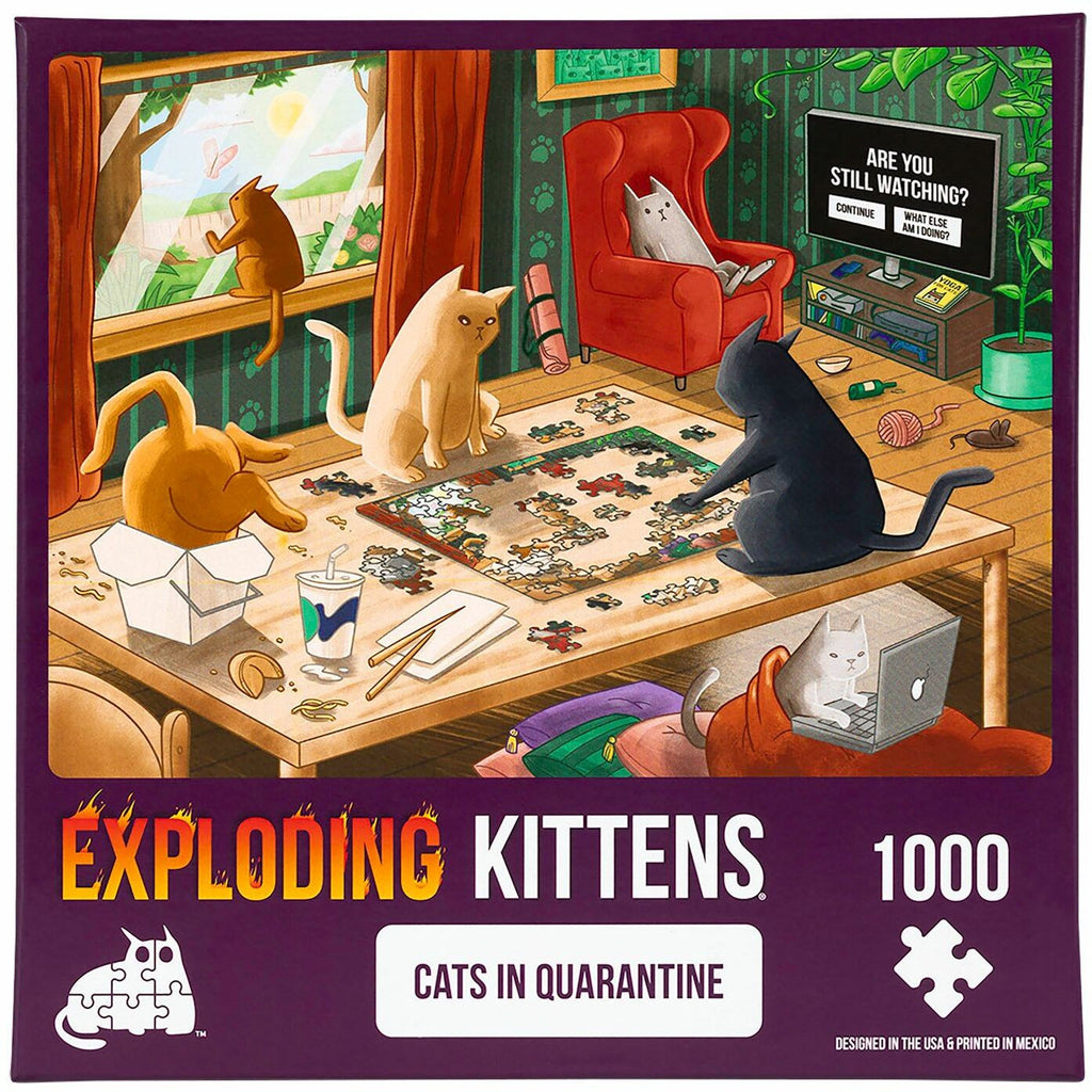 Exploding Kittens Puzzle Cats in Quarantine 1000 pieces