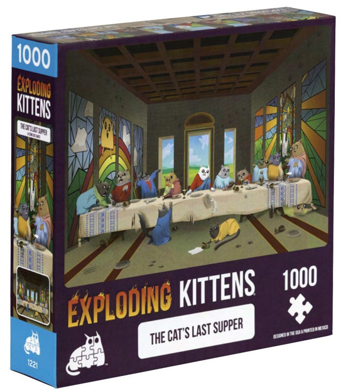 Exploding Kittens Puzzle Cats Last Supper 1000 pieces – Gamerholic