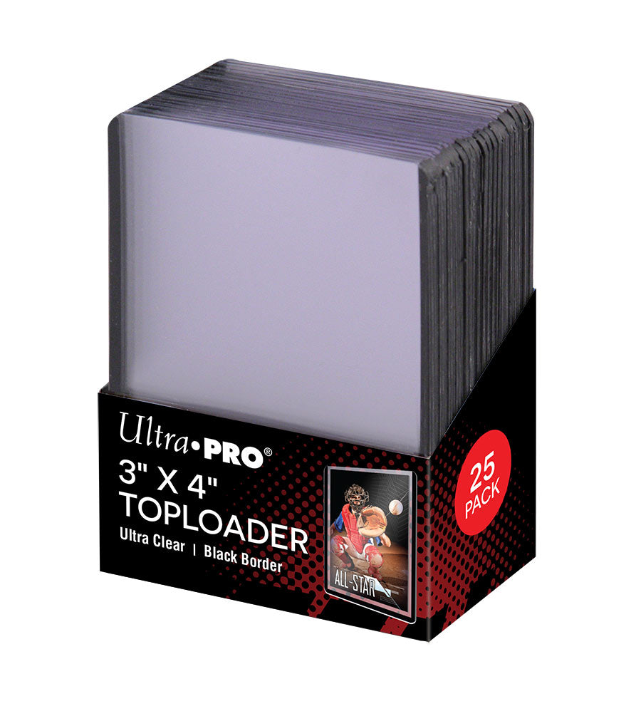 Ultra Pro 3" X 4" Black Border Toploader 25ct