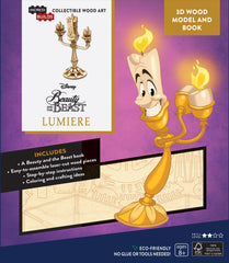 HC Incredibuilds Disney Beauty and the Beast Lumiere 3D Wood Model and Book