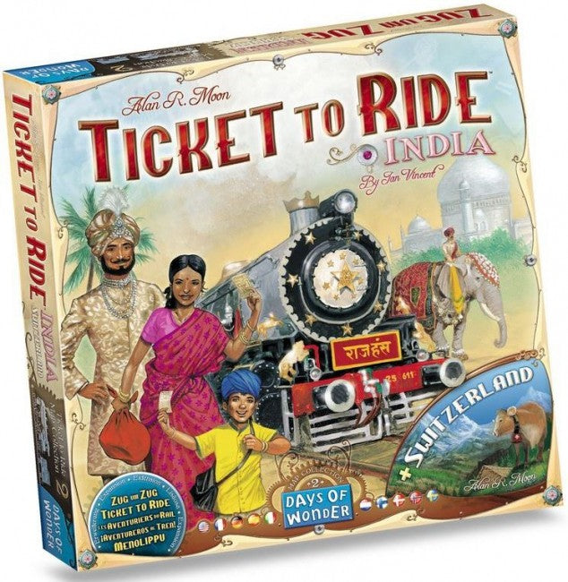 Ticket to Ride India Switzerland Map Expansion