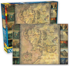 Aquarius Puzzle The Lord of the Rings Middle Earth Map Puzzle 1000 pieces
