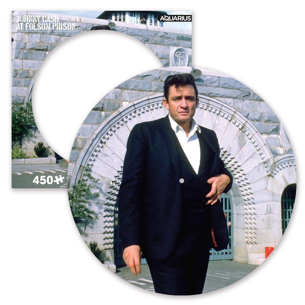 PREORDER Aquarius Puzzle Johnny Cash Folsom Prison Picture Disc Puzzle 450 pieces