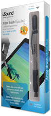 iSound Touch Screen Artist Brush Stylus Duo - Silver/Black