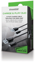 XB1 dreamGEAR Charge & Play Duo Cable Pack - Black