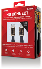 iSound HDMI HD Connect 25ft Cable - Black/Gold