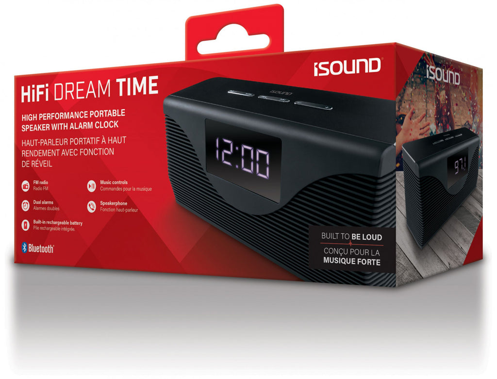 iSound Bluetooth HIFI Dream Time Clock Radio - Black